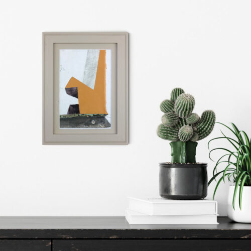Scorie 23, petite peinture abstraite fixée au mur - David AL